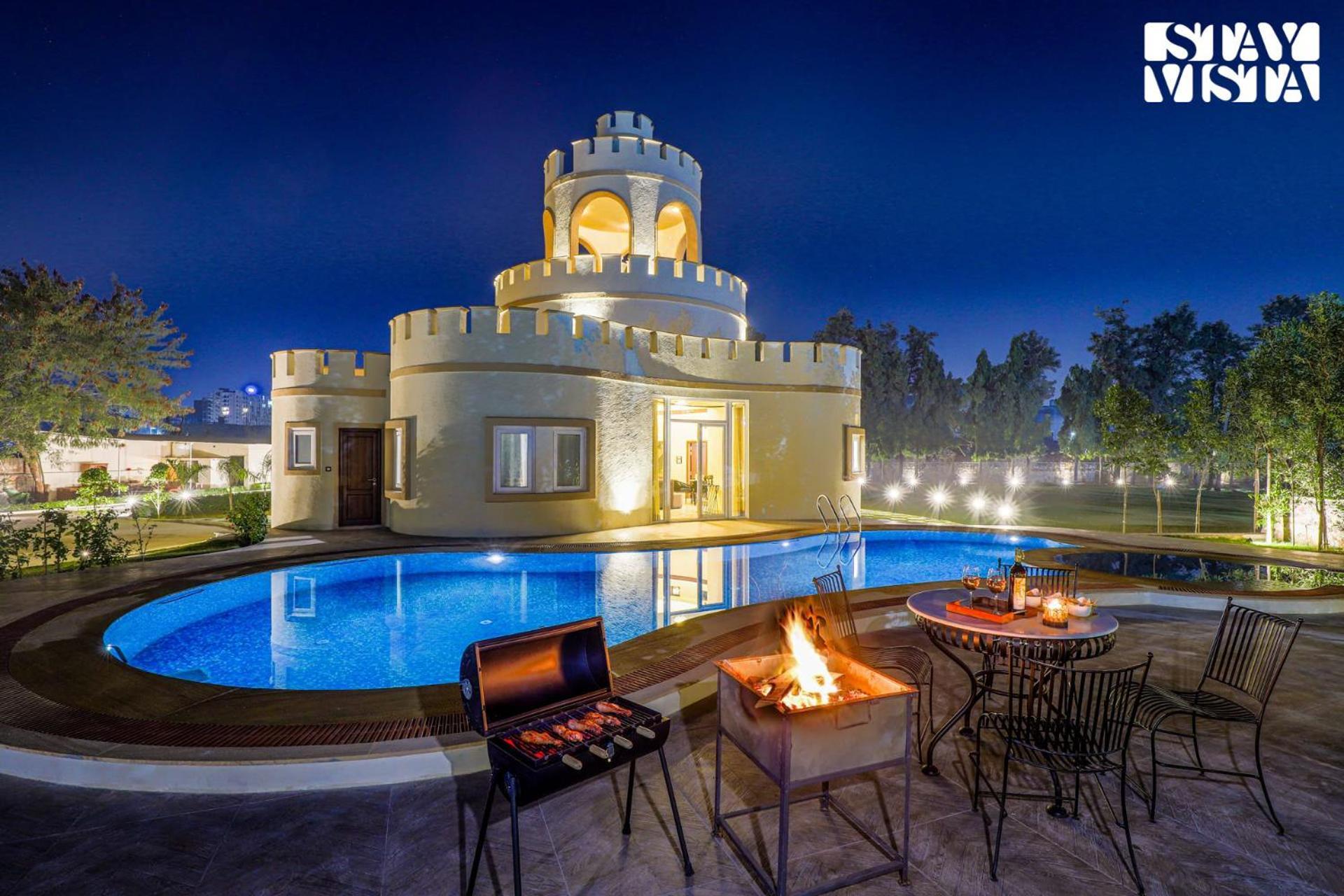 Stayvista'S Mystic Castle With Terrace, Swimming Pool, Lawn With Gazebo Jaipur Exteriör bild