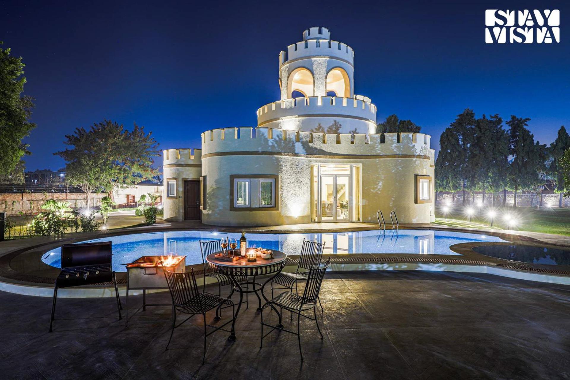 Stayvista'S Mystic Castle With Terrace, Swimming Pool, Lawn With Gazebo Jaipur Exteriör bild