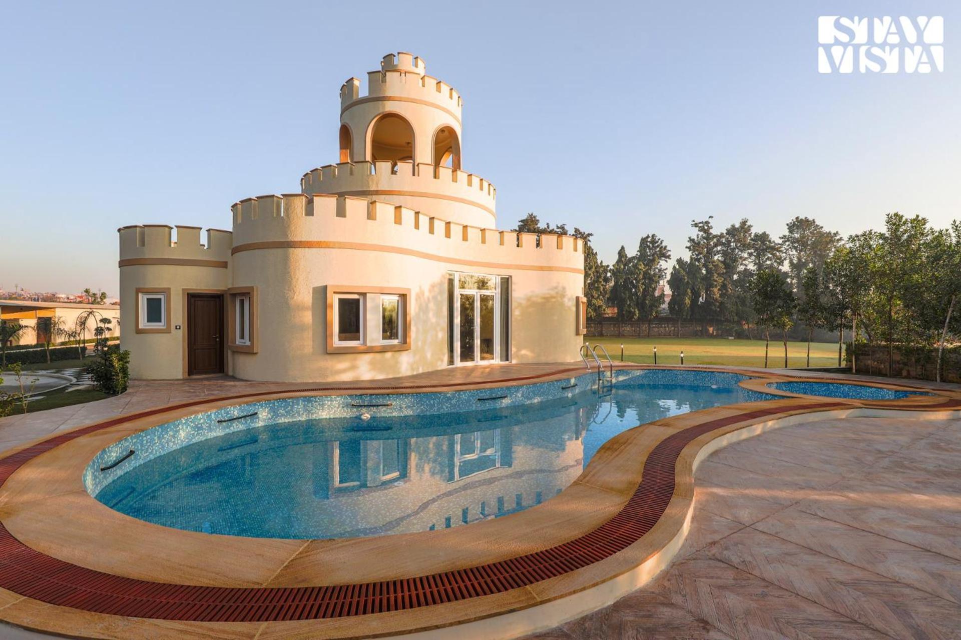 Stayvista'S Mystic Castle With Terrace, Swimming Pool, Lawn With Gazebo Jaipur Exteriör bild